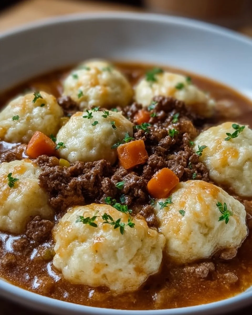 Ground Beef and Dumplings