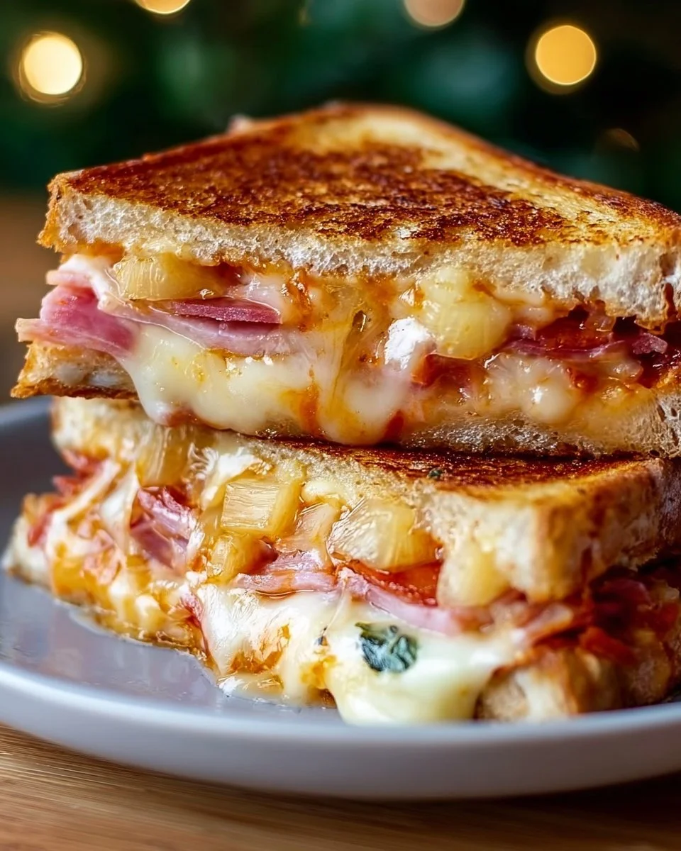 Hawaiian Pizza Grilled Cheese Sandwich