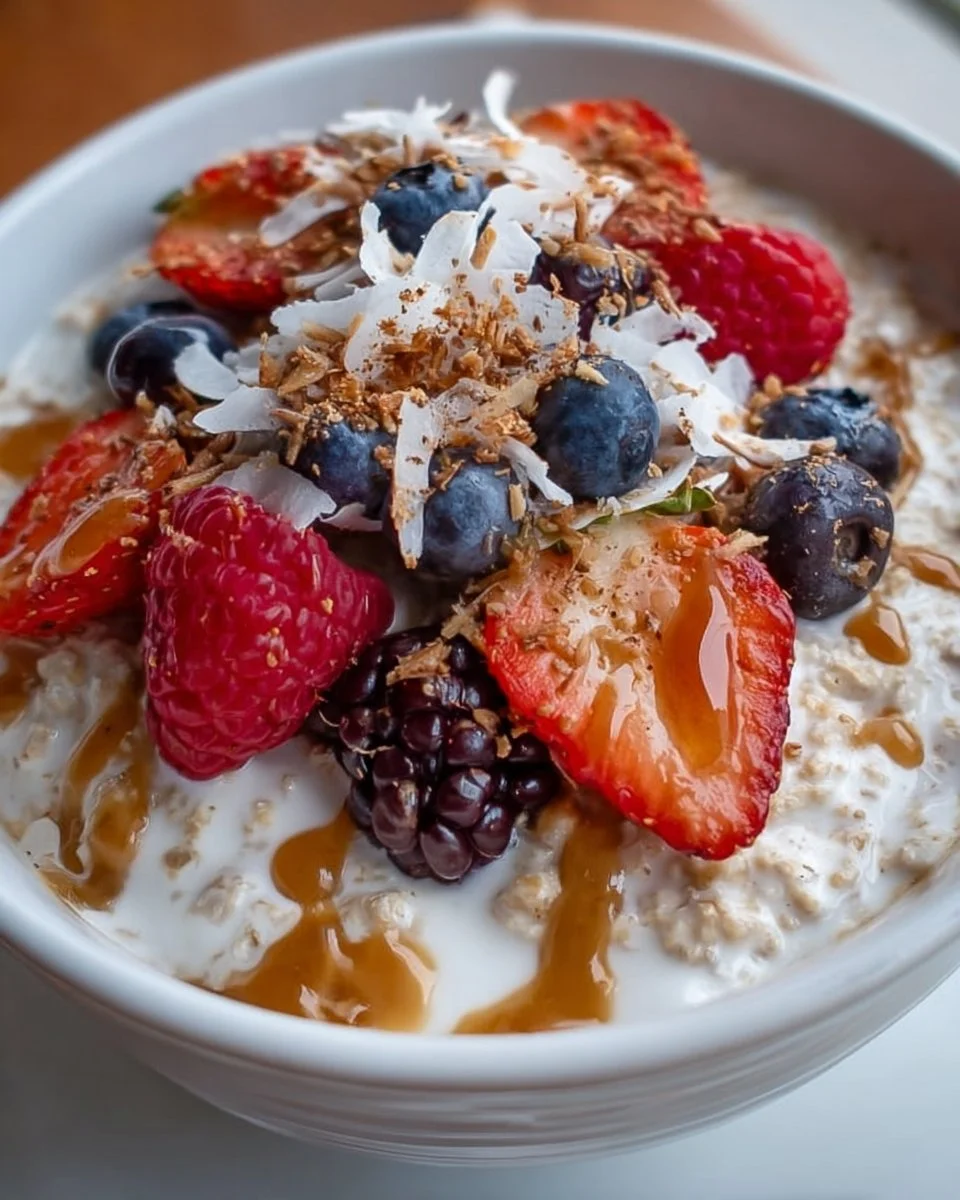 Healthy Coconut Cream Overnight Oats
