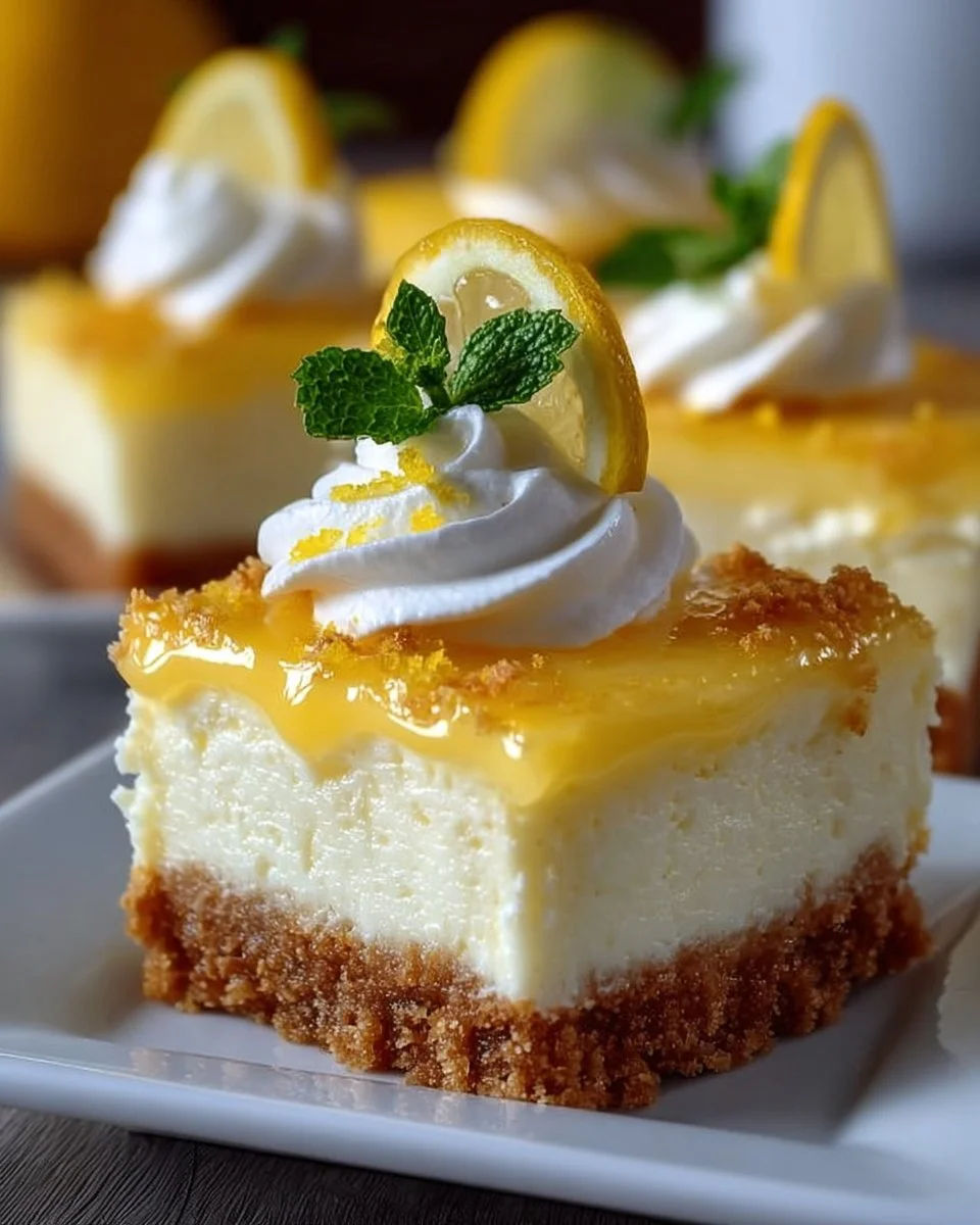 Heavenly Lemon Cheesecake Bars