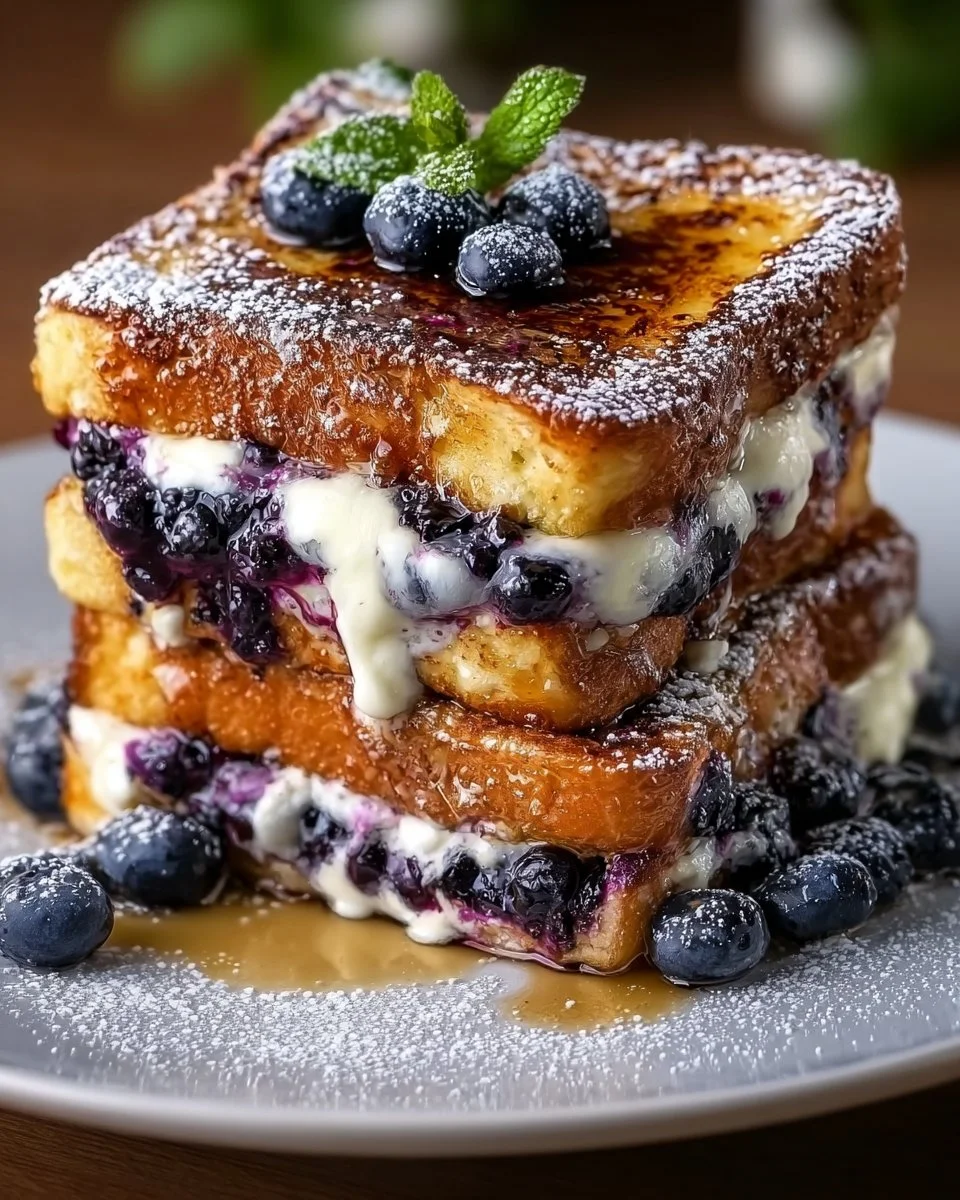 How to Make Blueberry Cheesecake Stuffed French Toast at Home