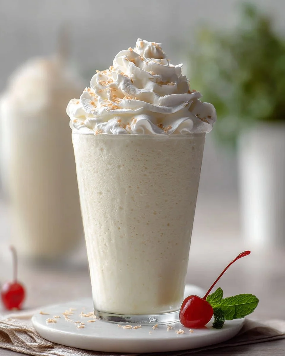 Indulgent Creamy Vanilla Milkshake with Whipped Cream