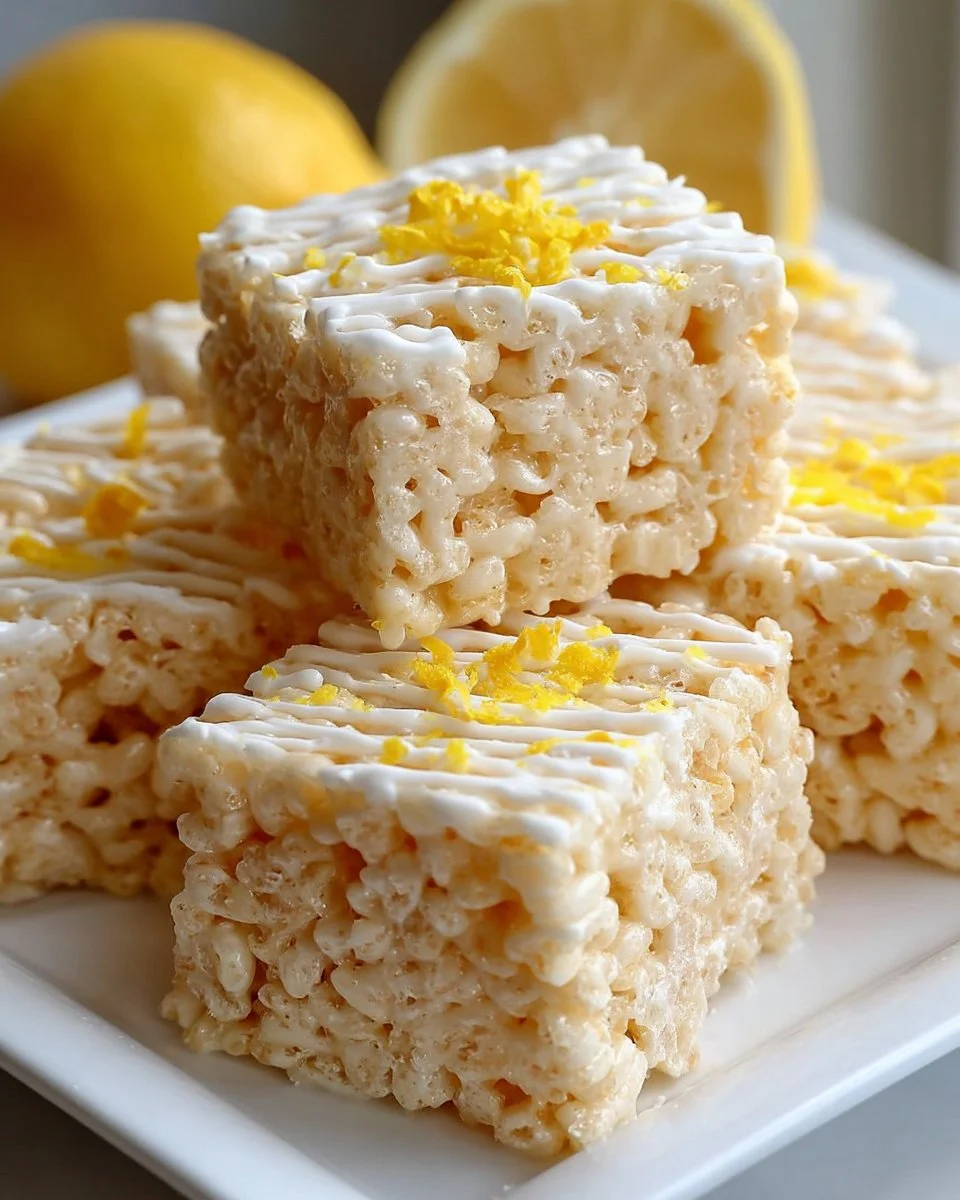 Lemon Rice Krispy Treats: Zesty No-Bake Dessert!