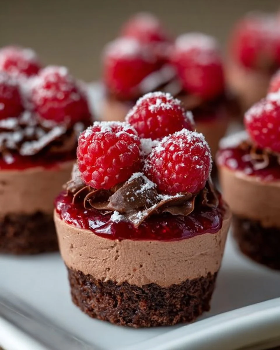 Marry Me No Bake Raspberry Chocolate Mousse Cups