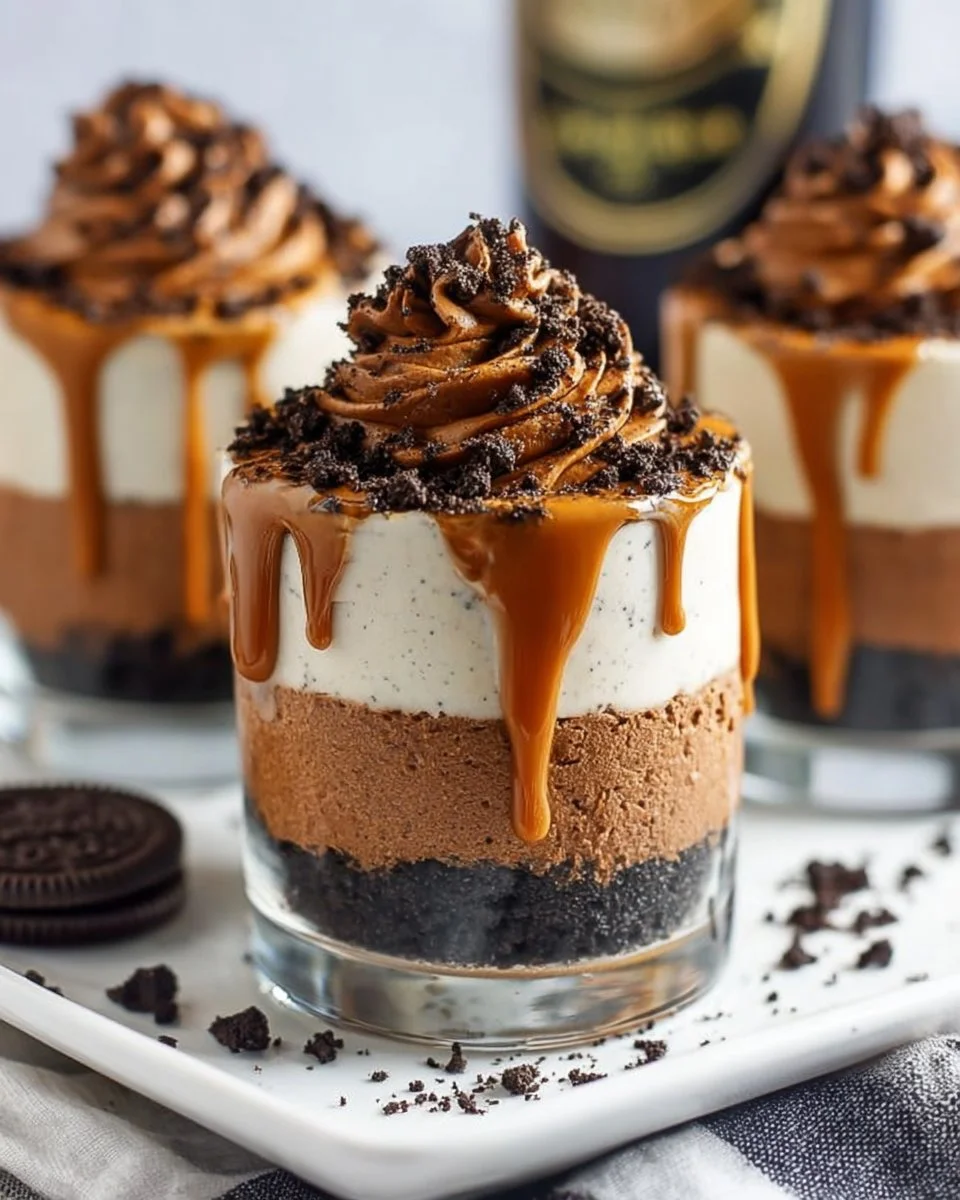 Mini Baileys Chocolate Cheesecake Trifles