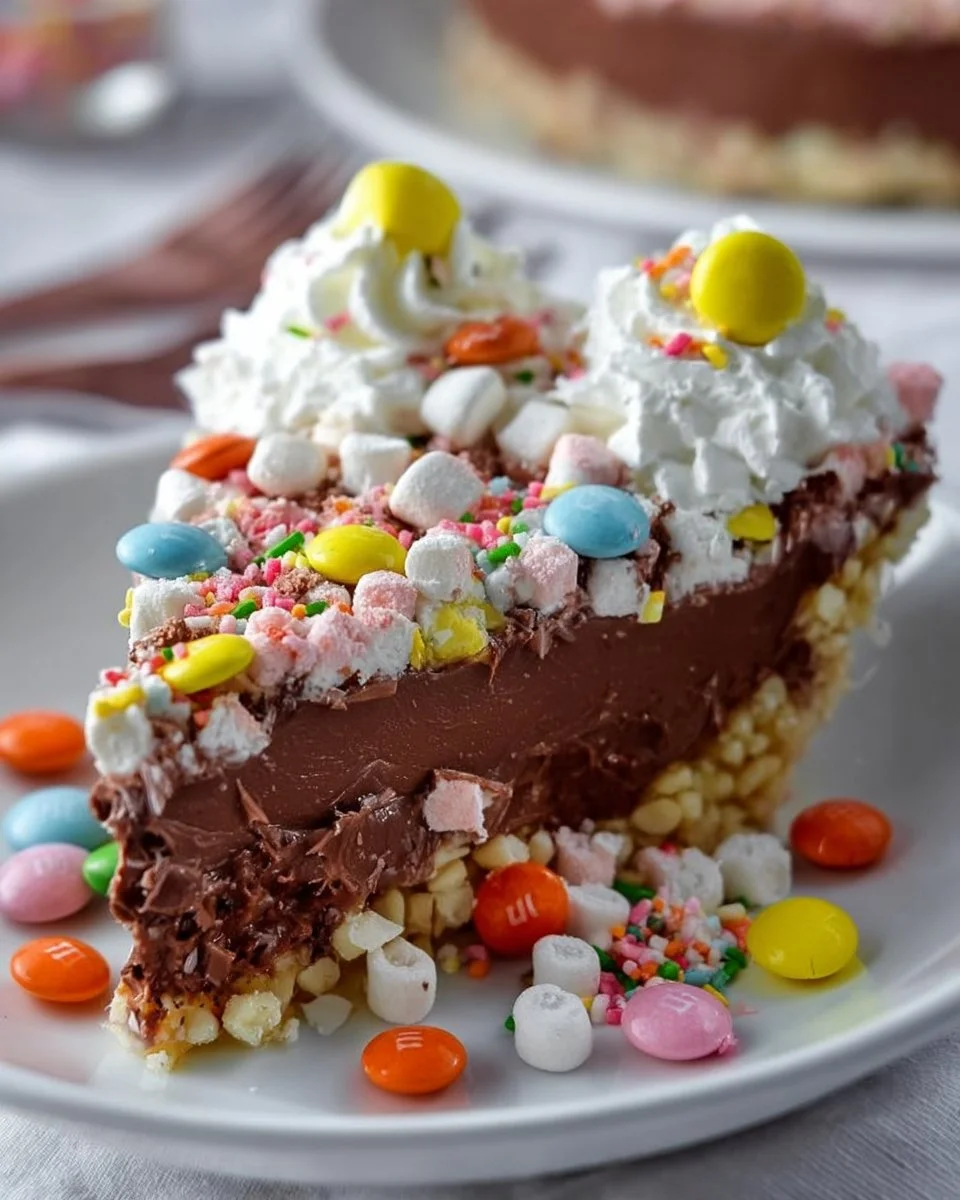 No Bake Easter Chocolate Pie