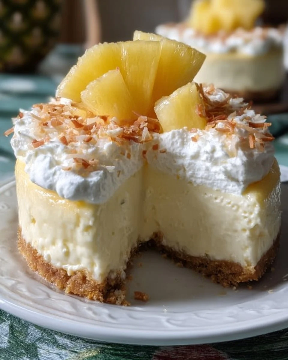 No-Bake Pina Colada Cheesecake Mousse