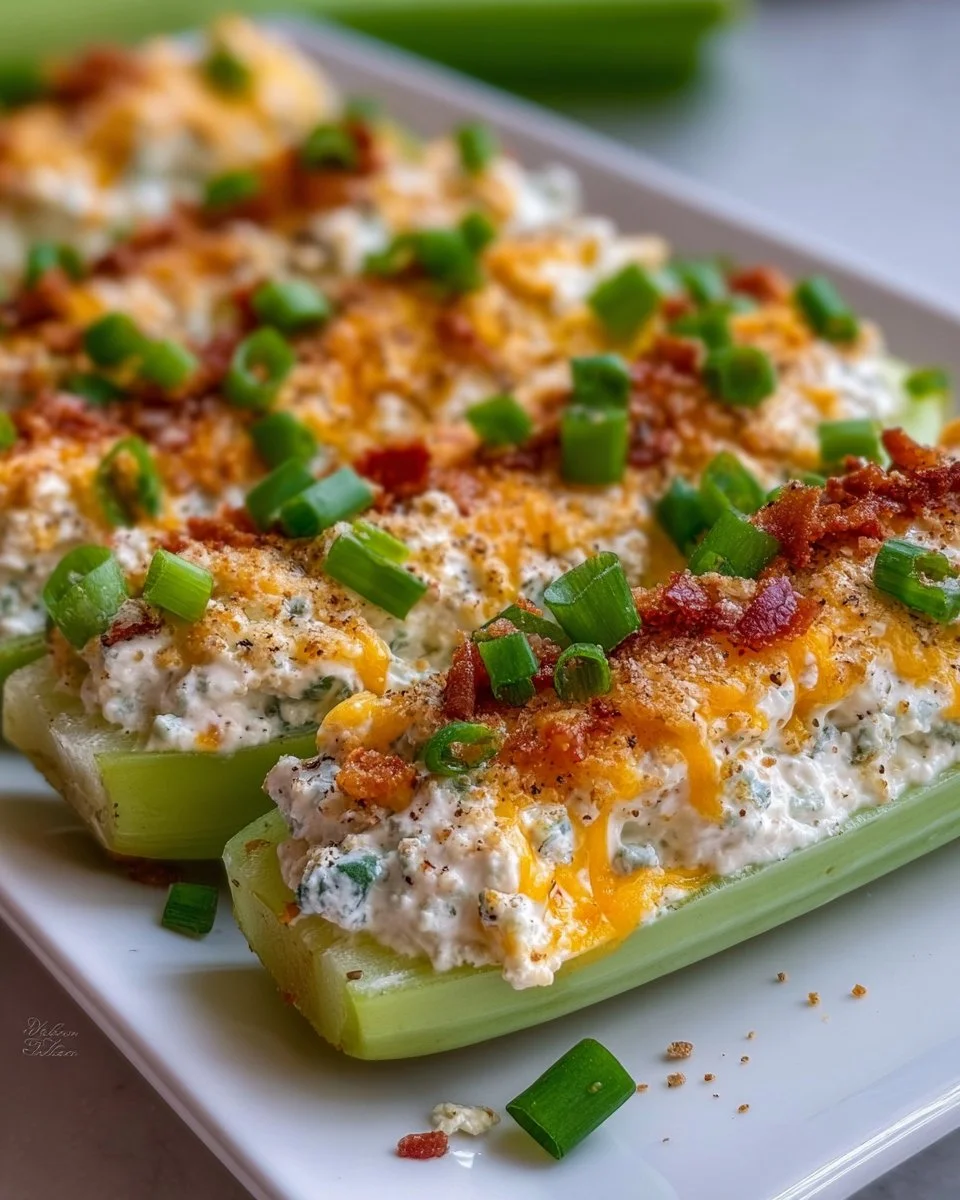 Outrageously Good Stuffed Celery