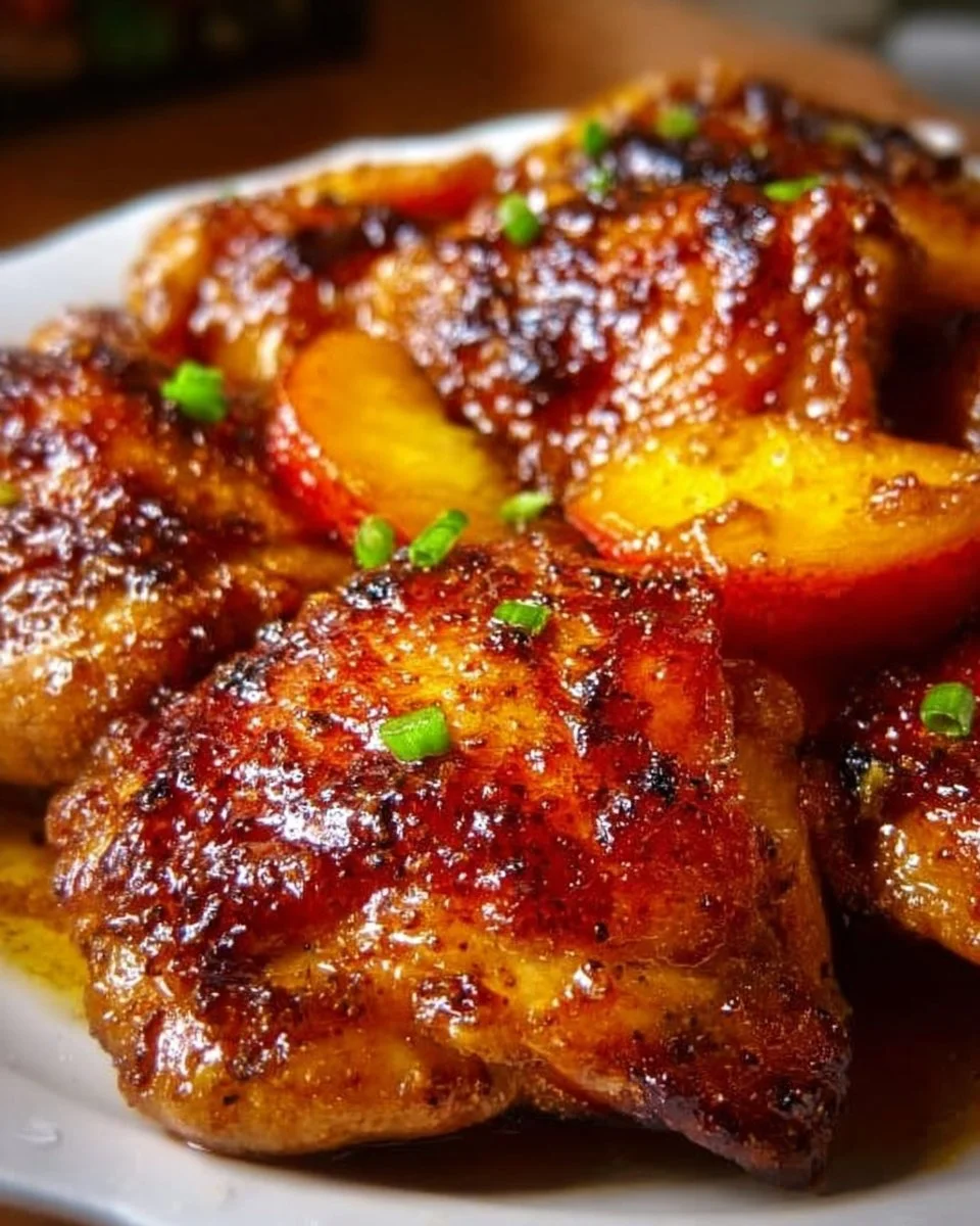 Peach-Glazed Chicken Thighs