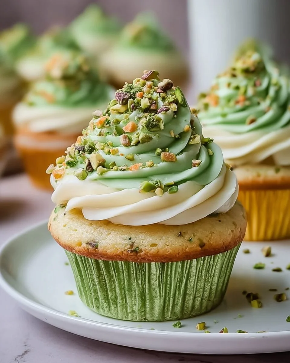 Pistachio St. Patrick’s Day Cupcakes