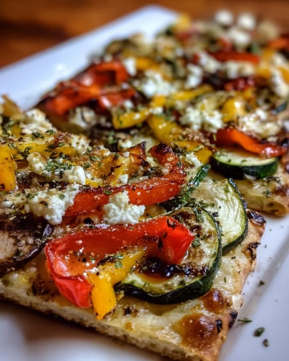 Roasted Veggie Flatbread Appetizers