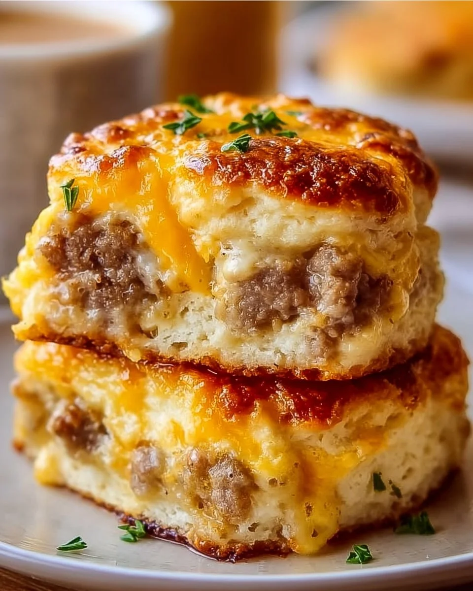 Sausage Cheese Butter Swim Biscuits for Ultimate Brunch Bliss