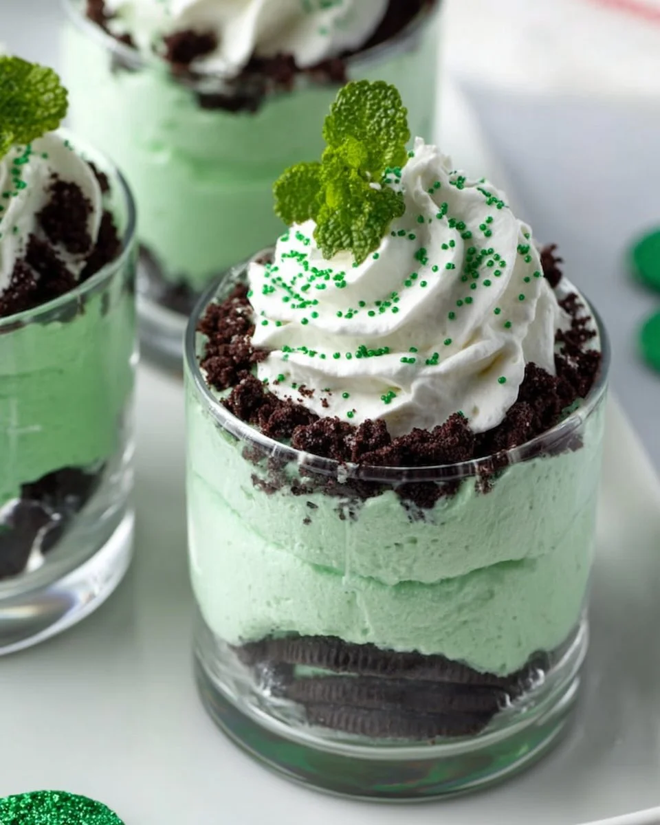 Shamrock Shake Pudding Cups