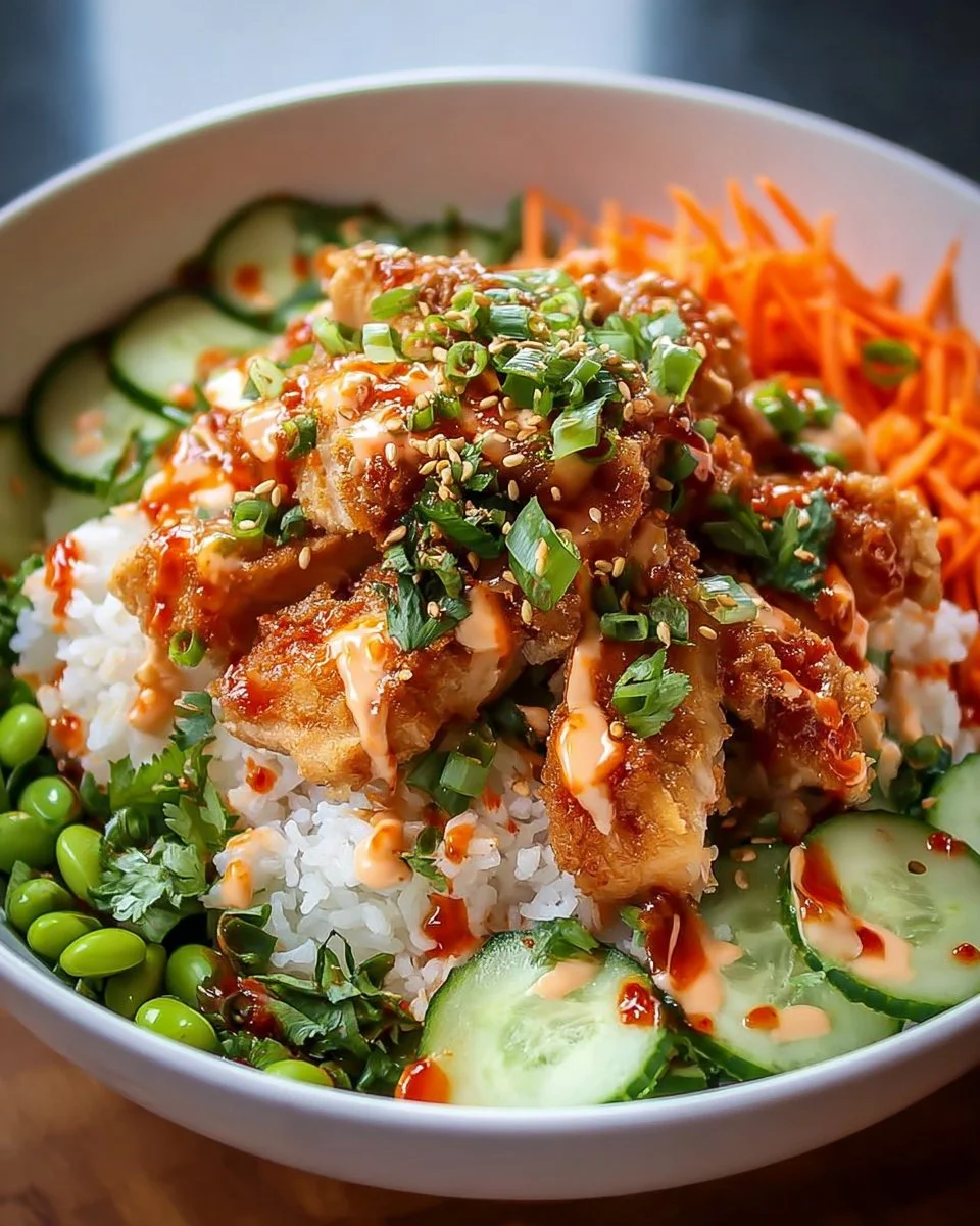 Spicy Bang Bang Chicken Rice Bowl – Quick, Easy & Flavorful!
