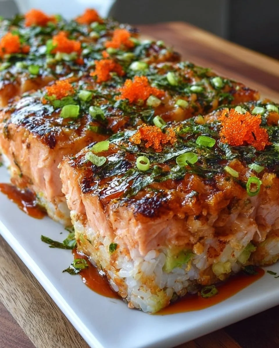 Spicy Salmon Sushi Bake Recipe