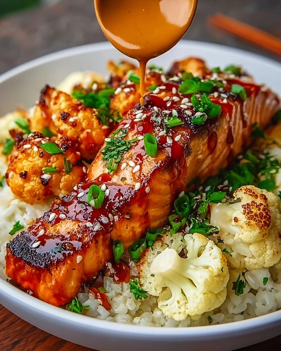Sriracha Honey Salmon Bowls