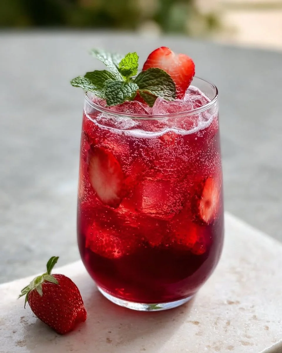 Strawberry Hibiscus Bloom Mocktail