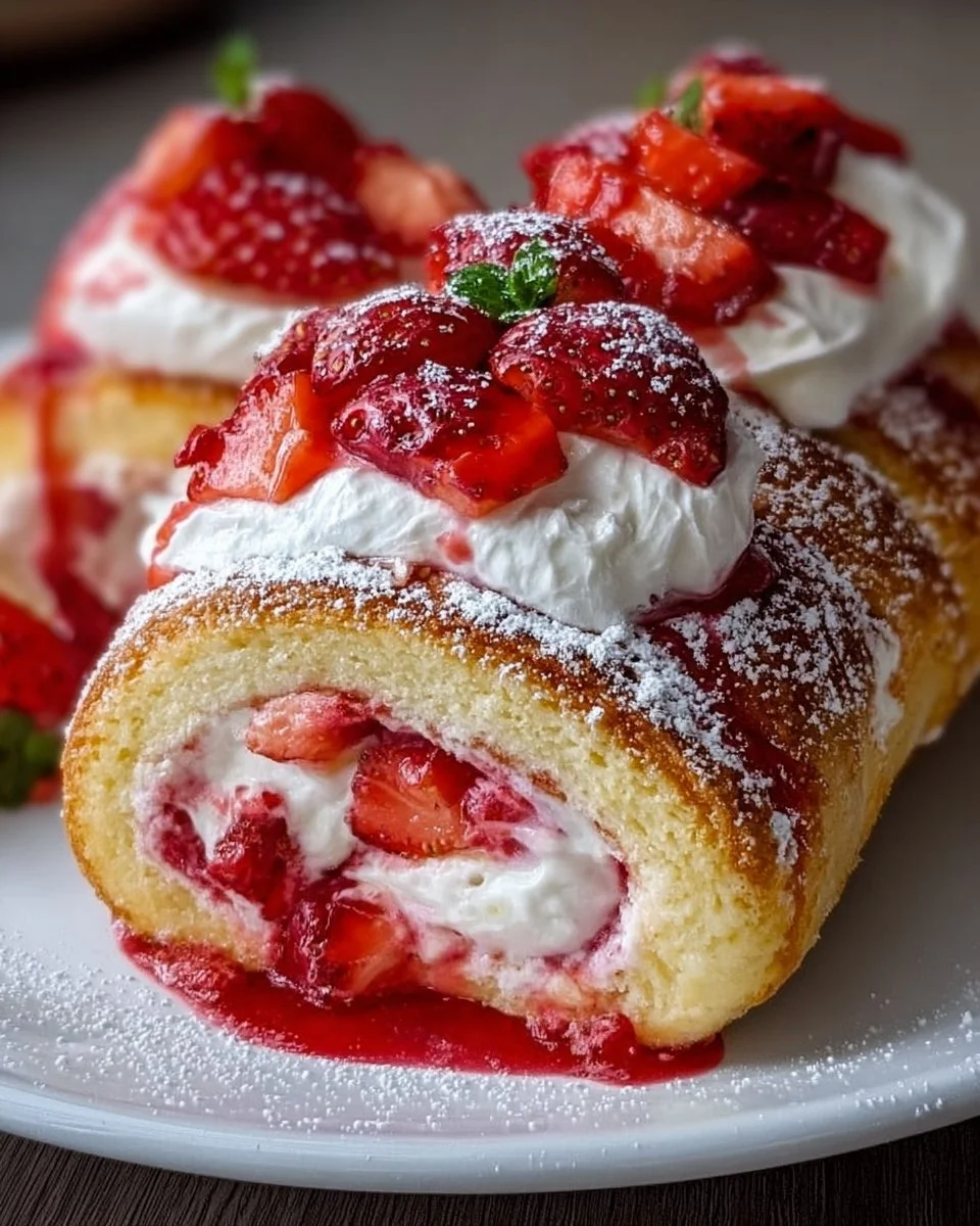 Strawberry Shortcake Cheesecake Rolls