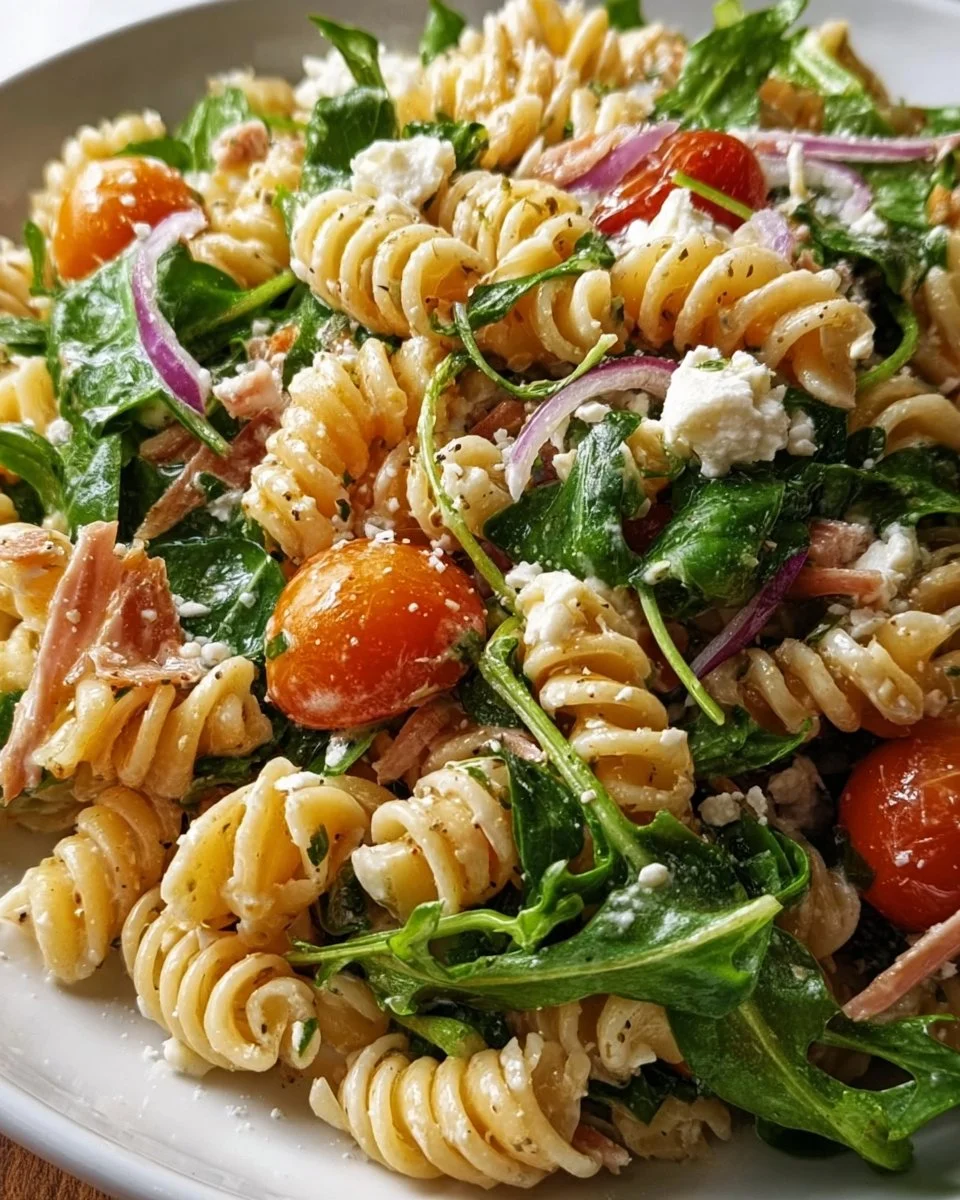 Summer Pasta Salad with Baby Greens