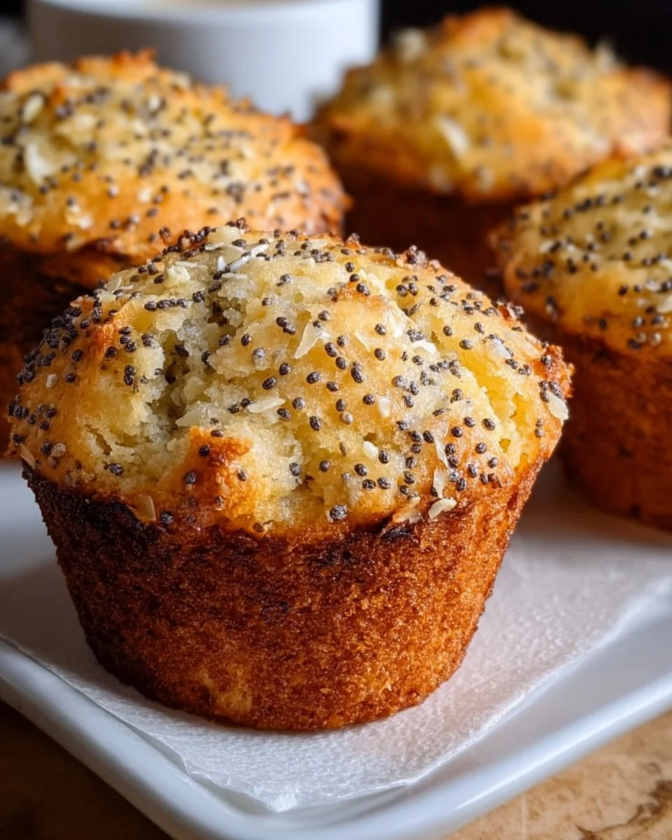 Bakery-Style Almond Poppy Seed Muffins