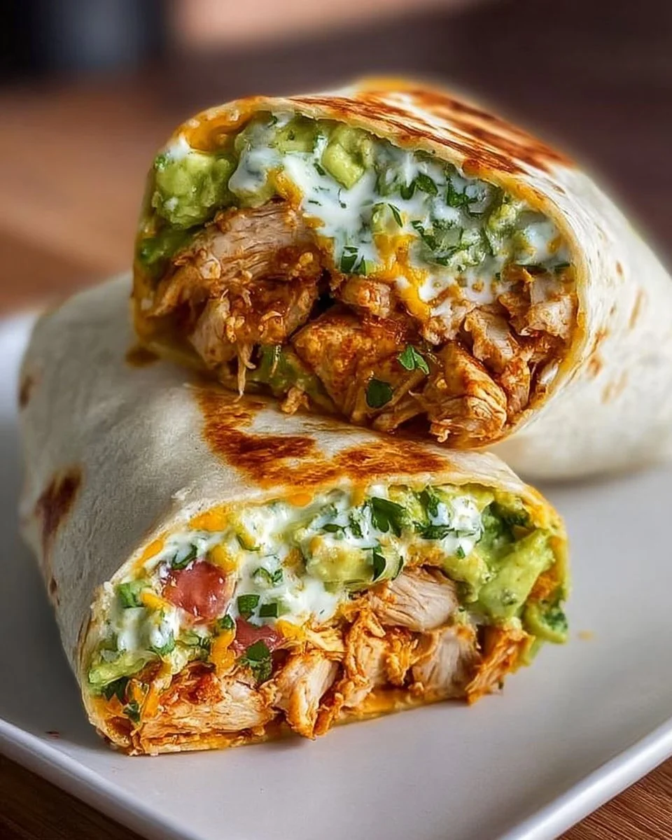 Chicken Avocado Ranch Burritos