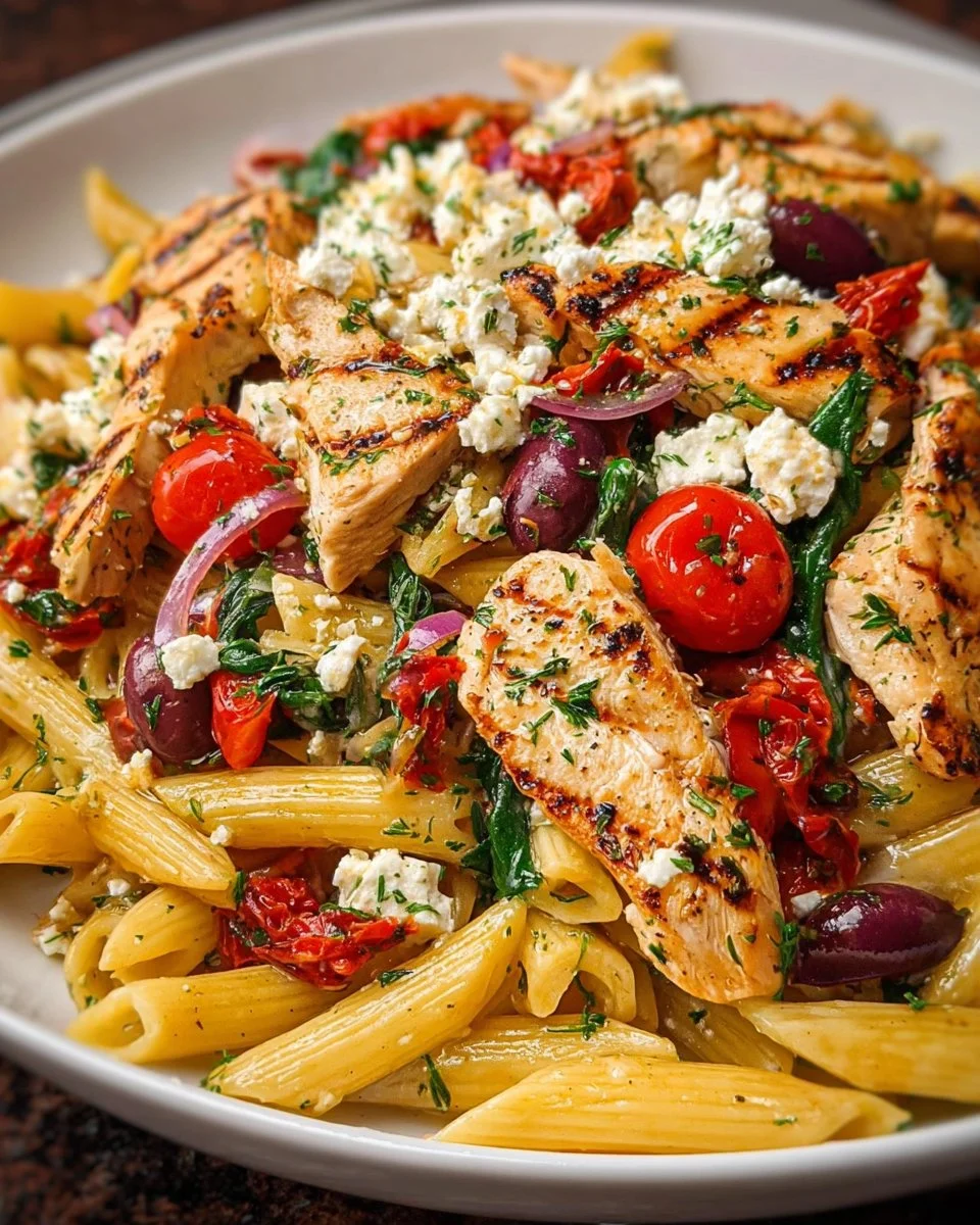 Chicken Feta Greek Pasta