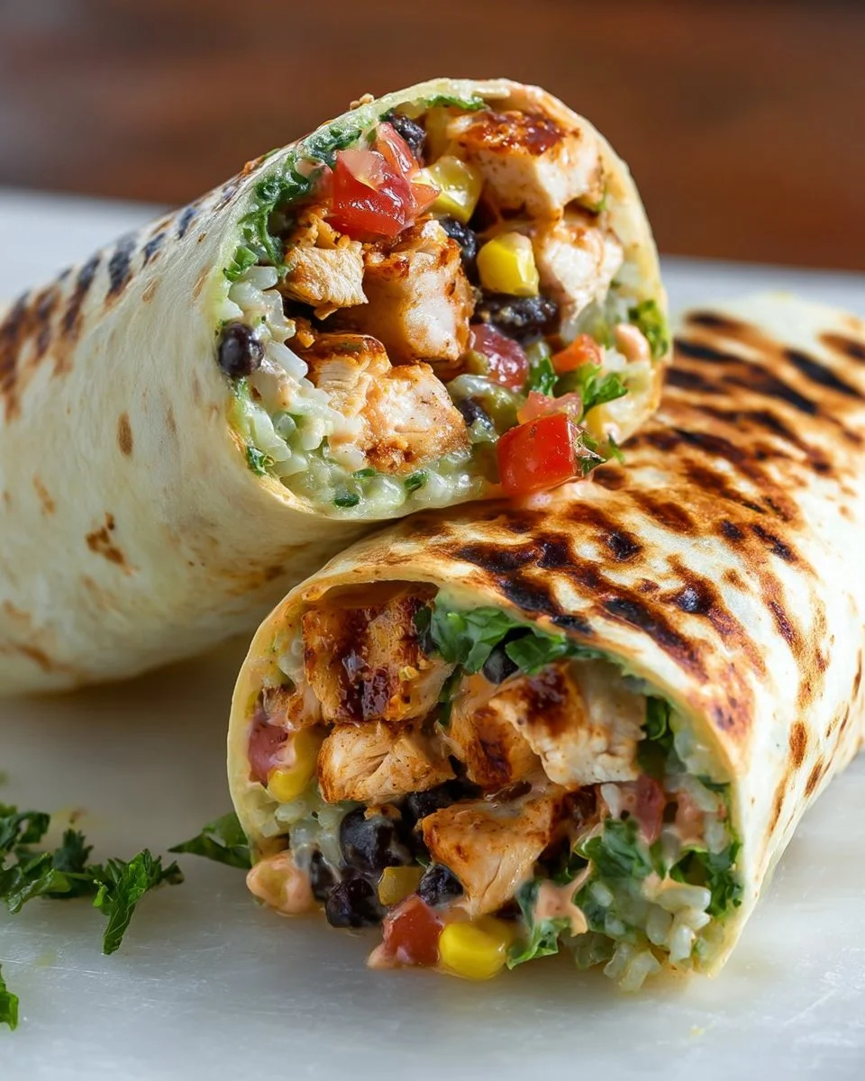 Chipotle Ranch Grilled Chicken Burrito