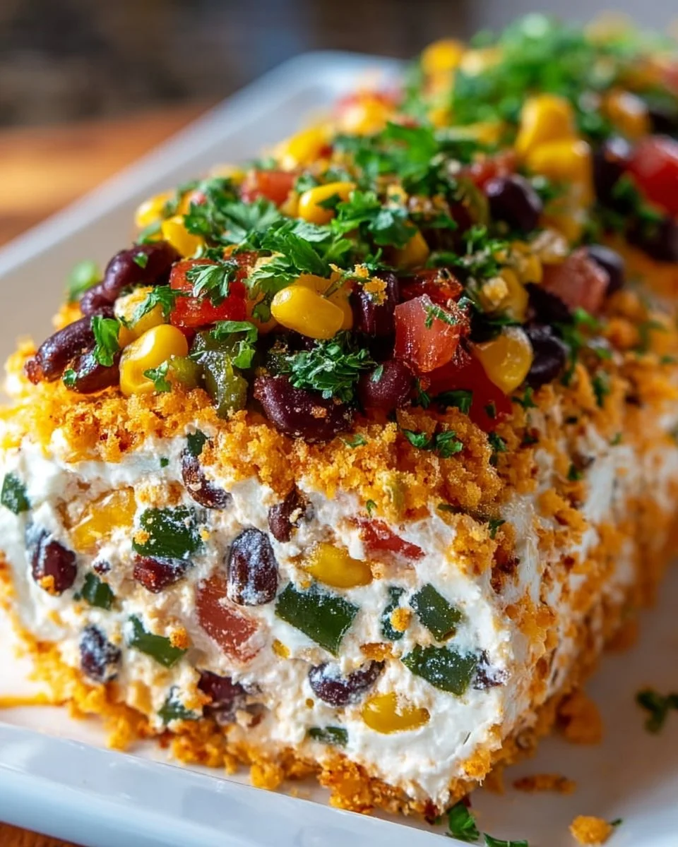 Cowboy Caviar Jalapeño Popper Cheese Log