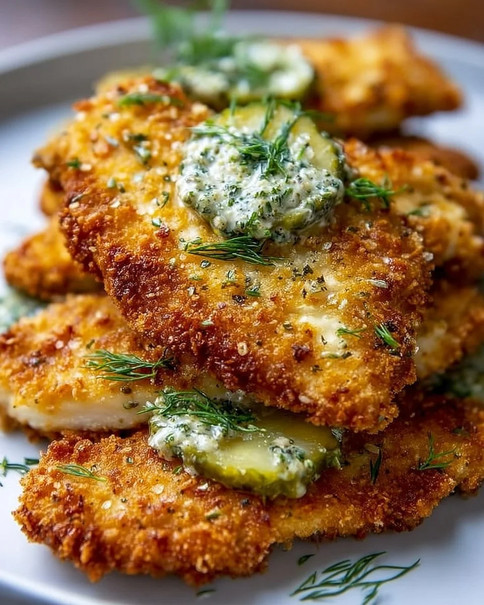 Crispy Dill Pickle Parmesan Chicken