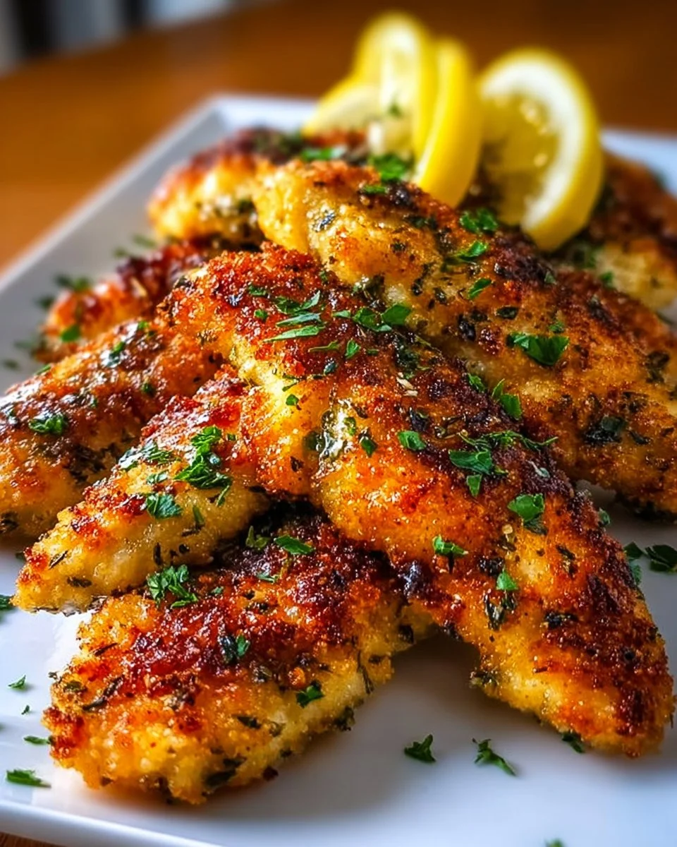 Crispy Lemon Herb Chicken Tenders