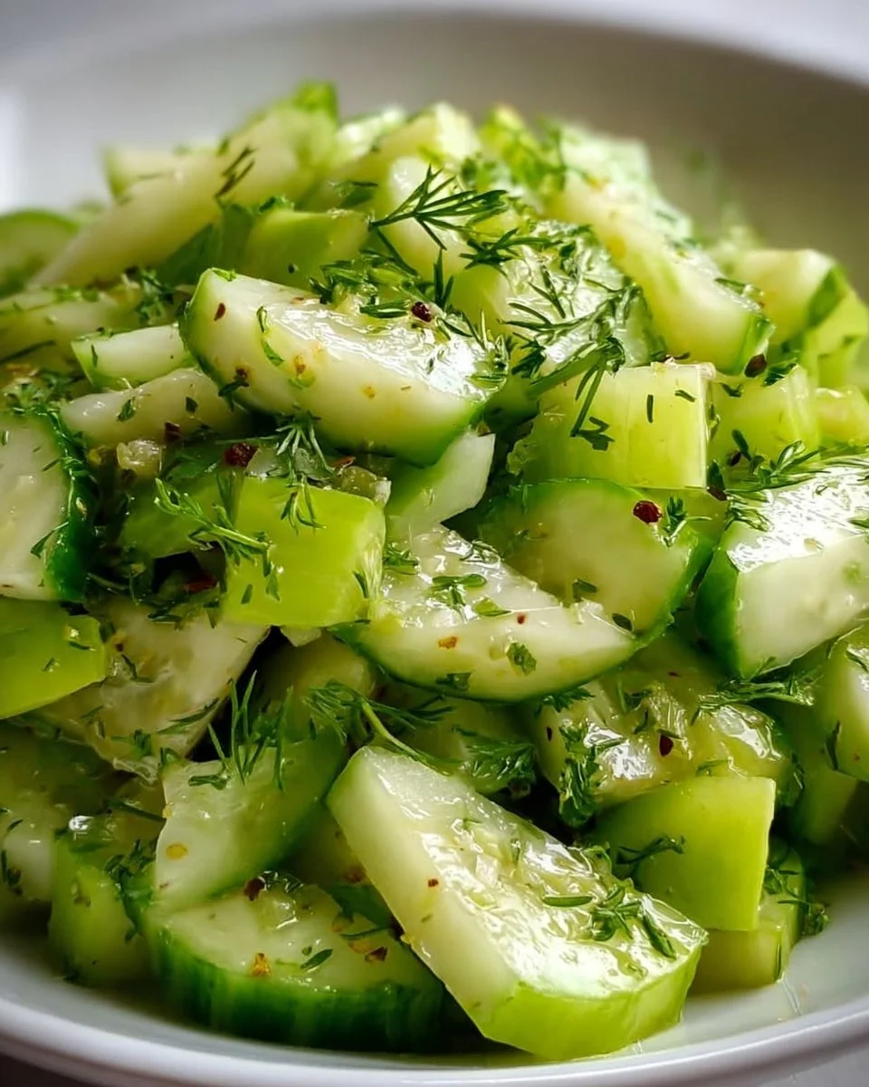 Crunchy Cucumber Celery Salad with Green Apple