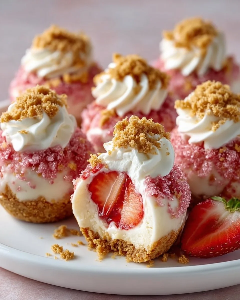 Deliciously Easy Strawberry Crunch Cheesecake Bites Recipe