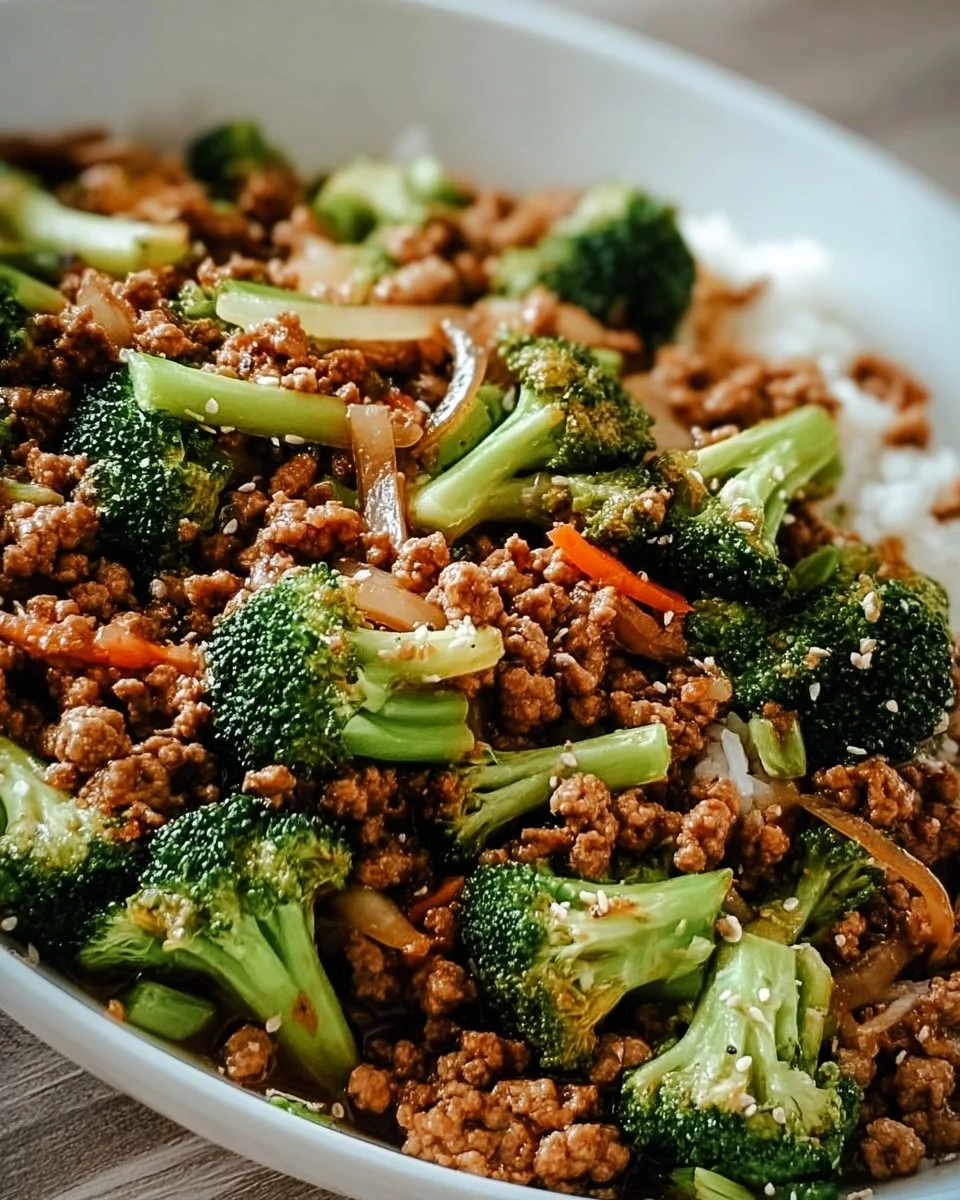 Ground Turkey Stir Fry with Broccoli