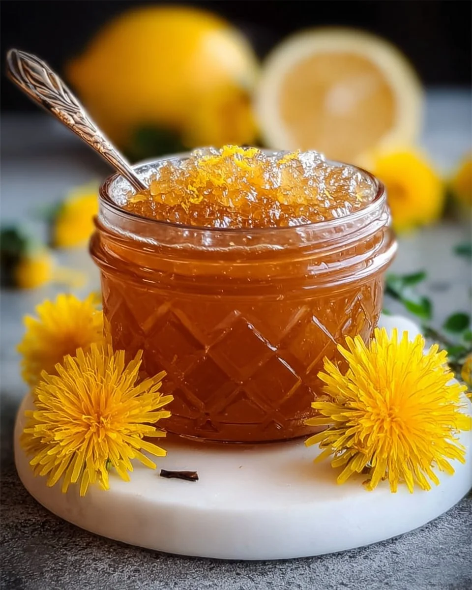 Homemade Dandelion Jelly Recipe with Vanilla Bean and Lemon Zest