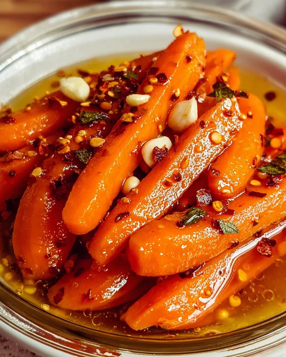 Hot Honey Pickled Carrots
