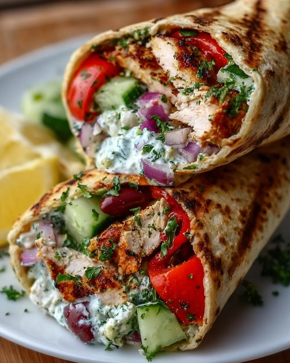 Mediterranean Chicken Wraps