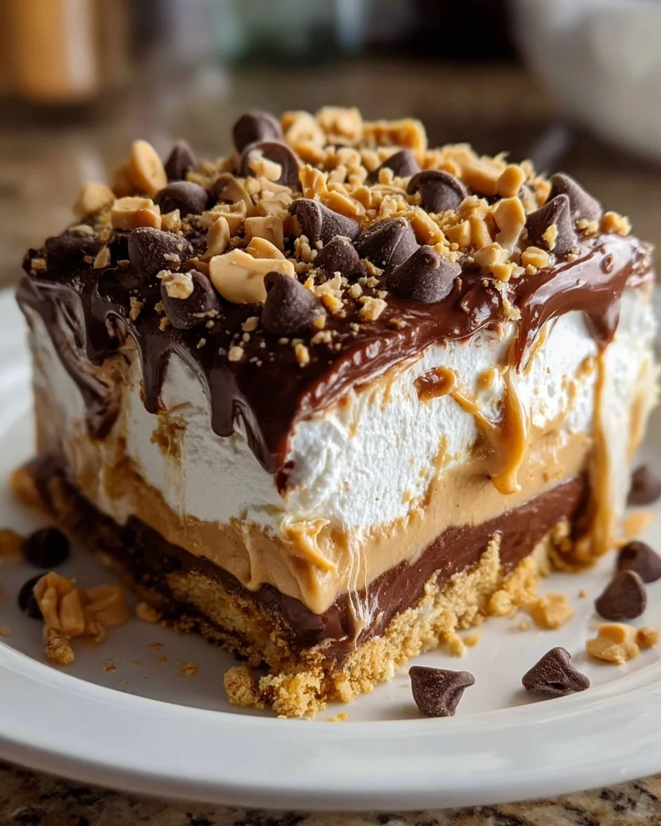 No-Bake Peanut Butter Lasagna