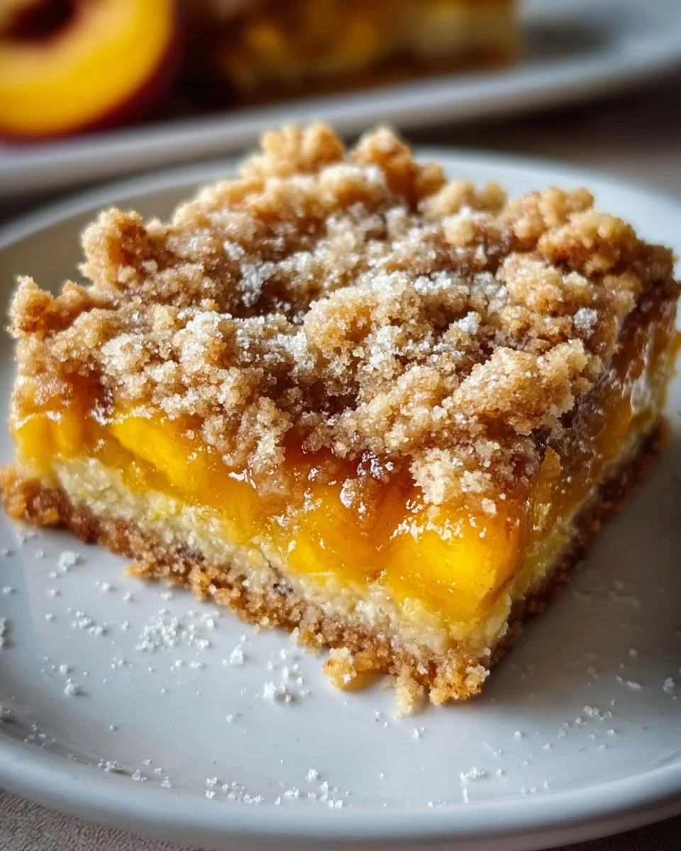Peach Pie Crumble Bars