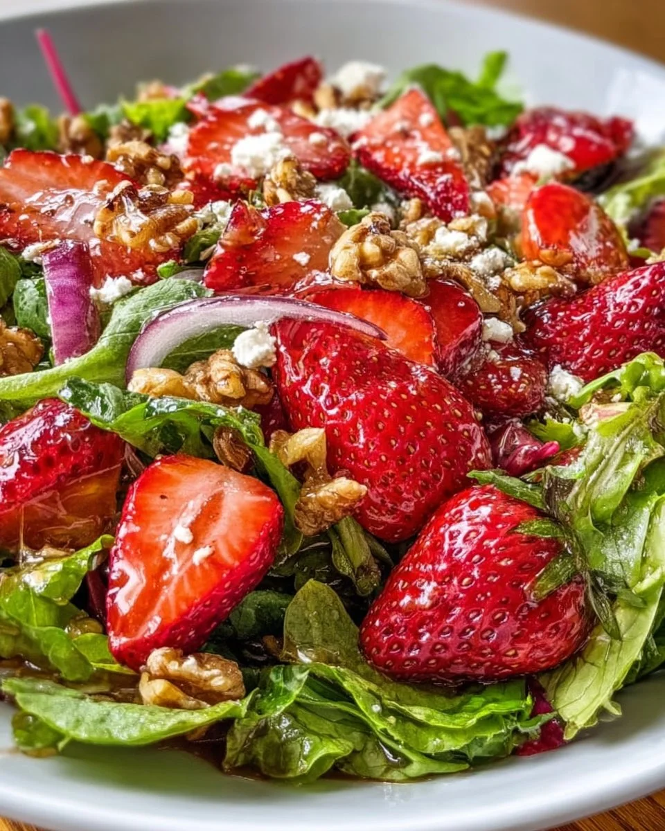 Spring Strawberry Walnut Crunch Salad