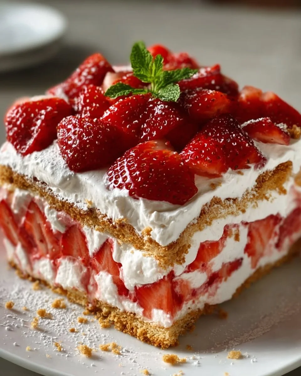 Strawberry Cream Cheese Icebox Cake