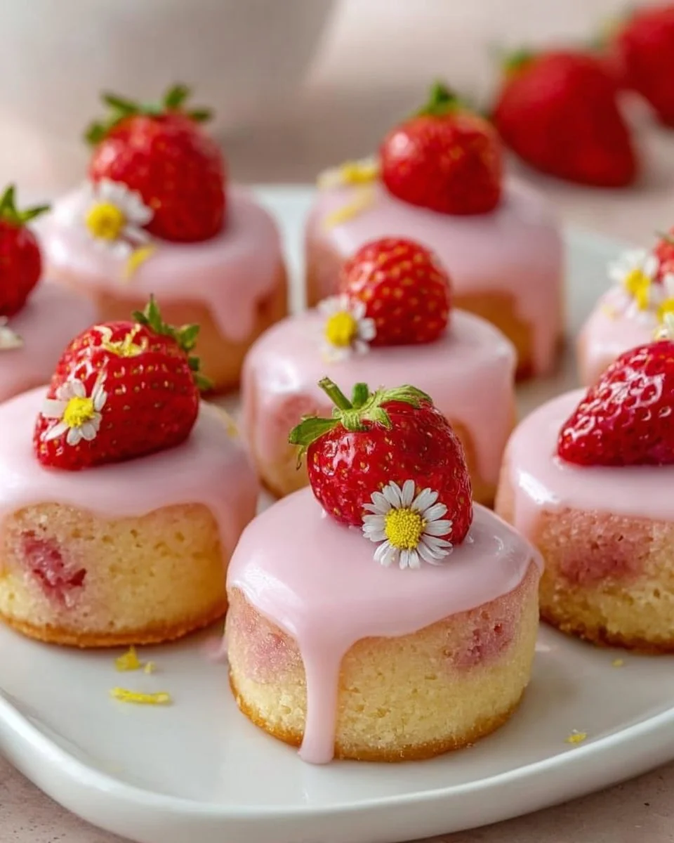 Strawberry Lemonade Cake Bites