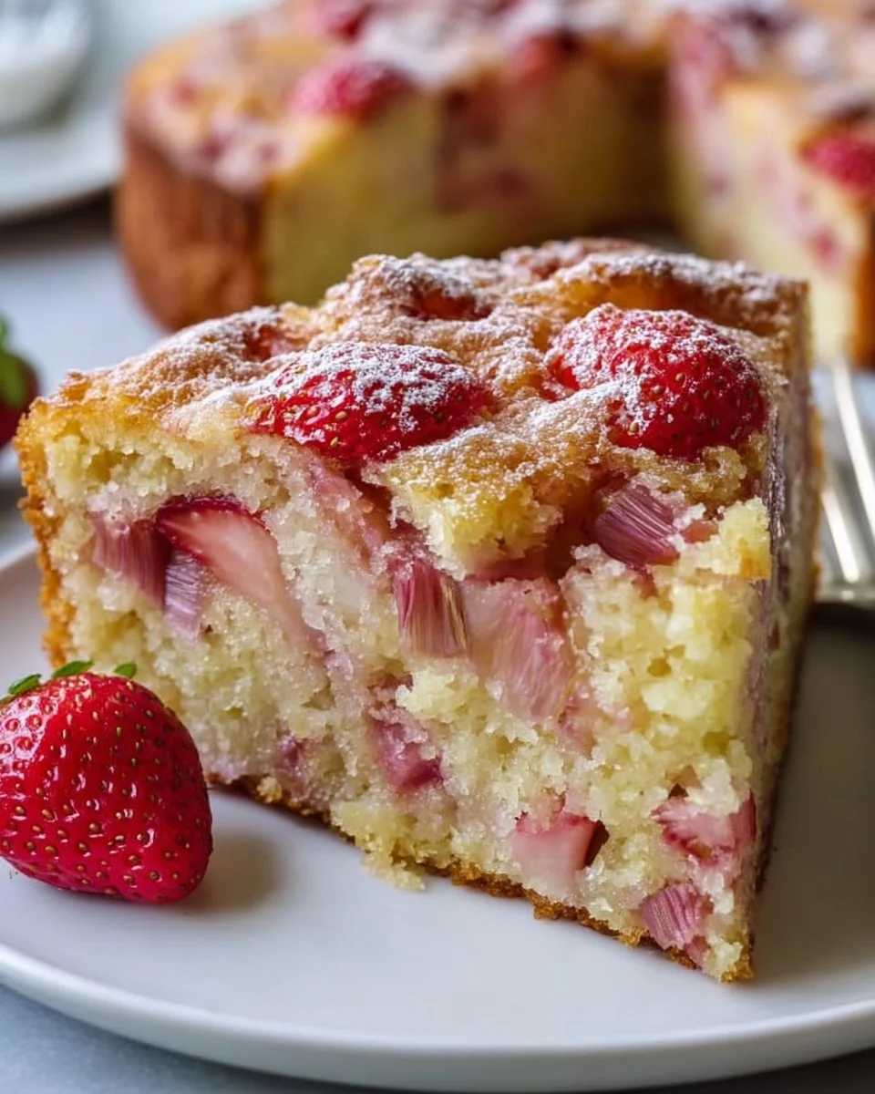 Strawberry Rhubarb Cake