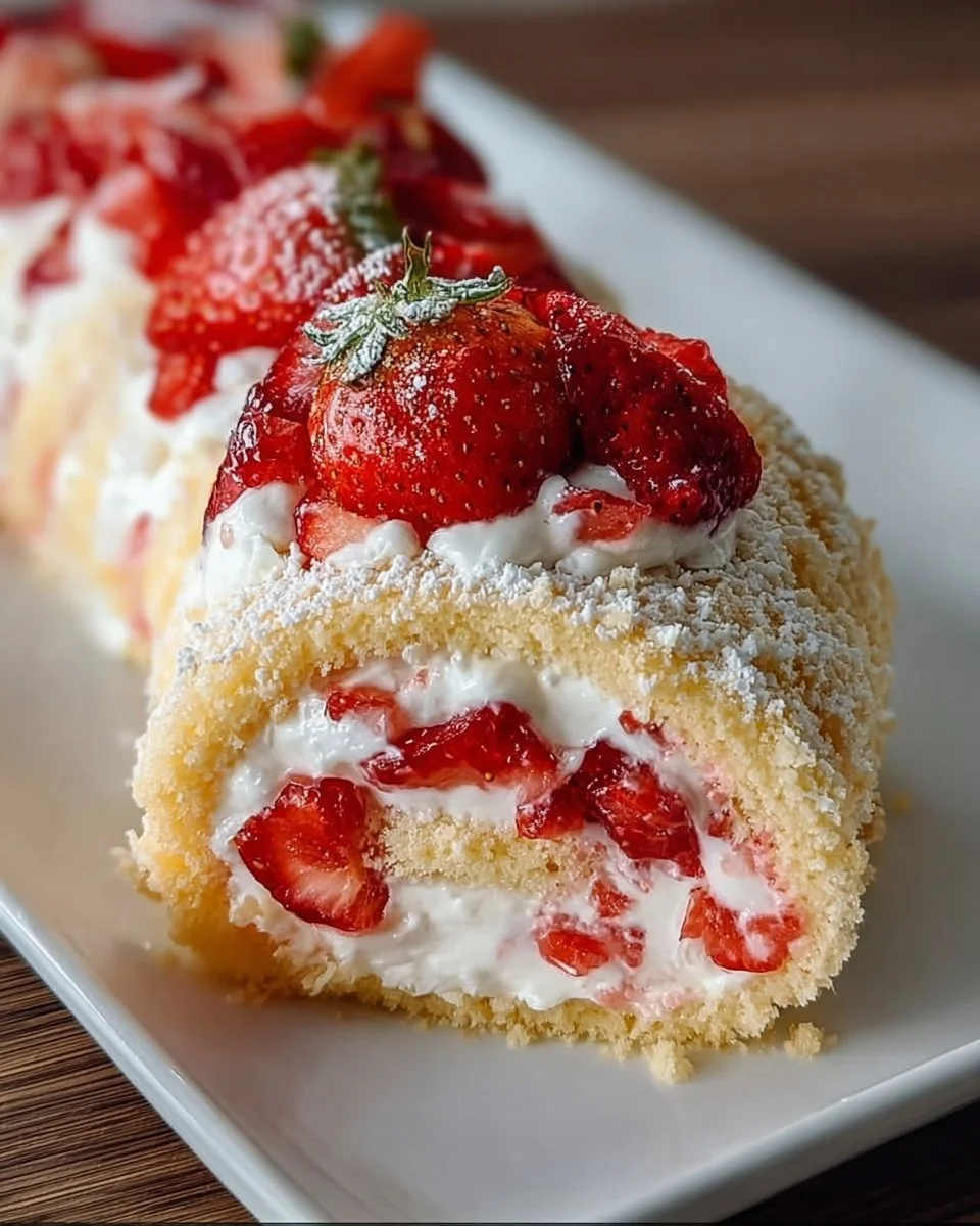 Strawberry Shortcake Cheesecake Rolls