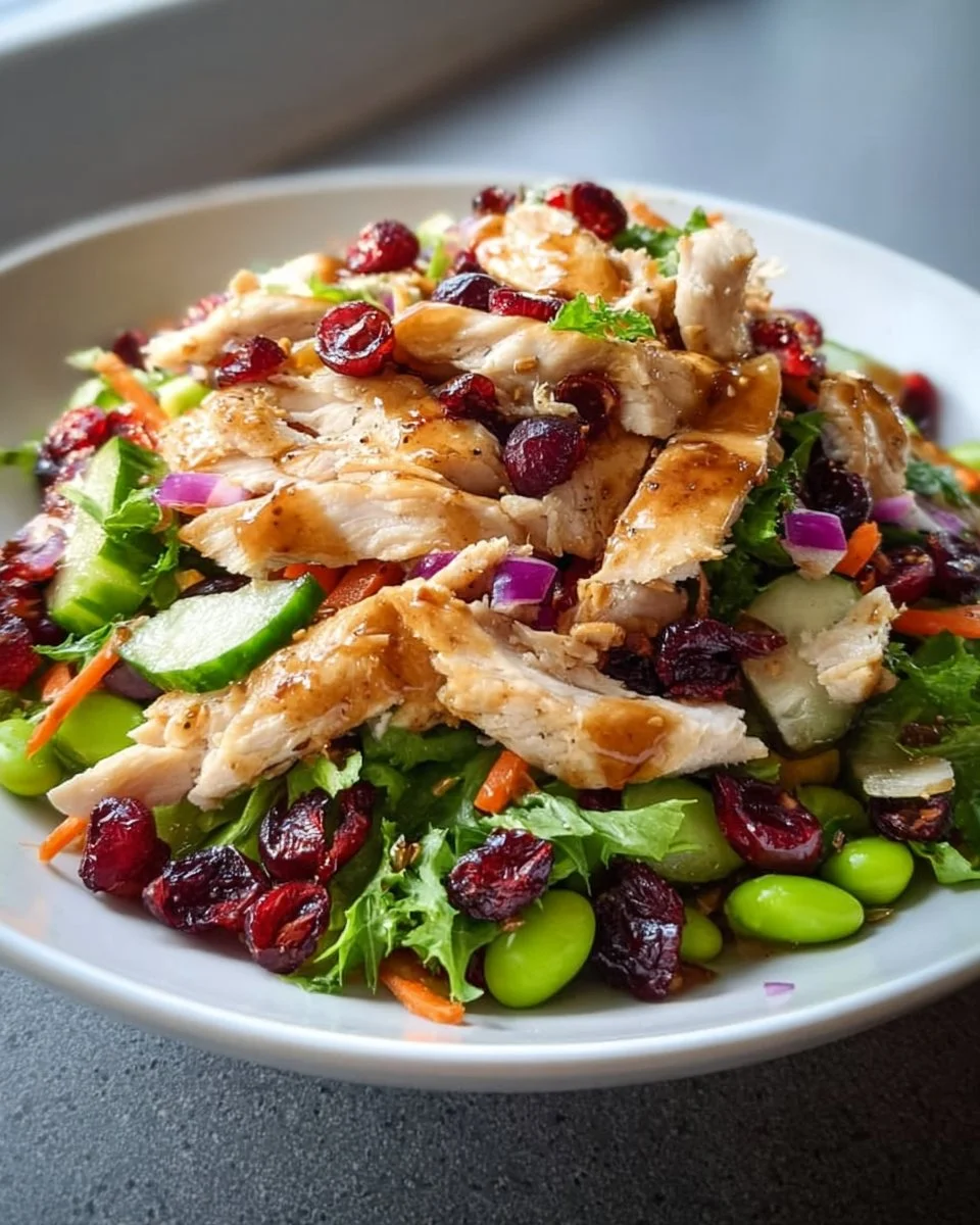The Best Asian Chicken Cranberry Salad