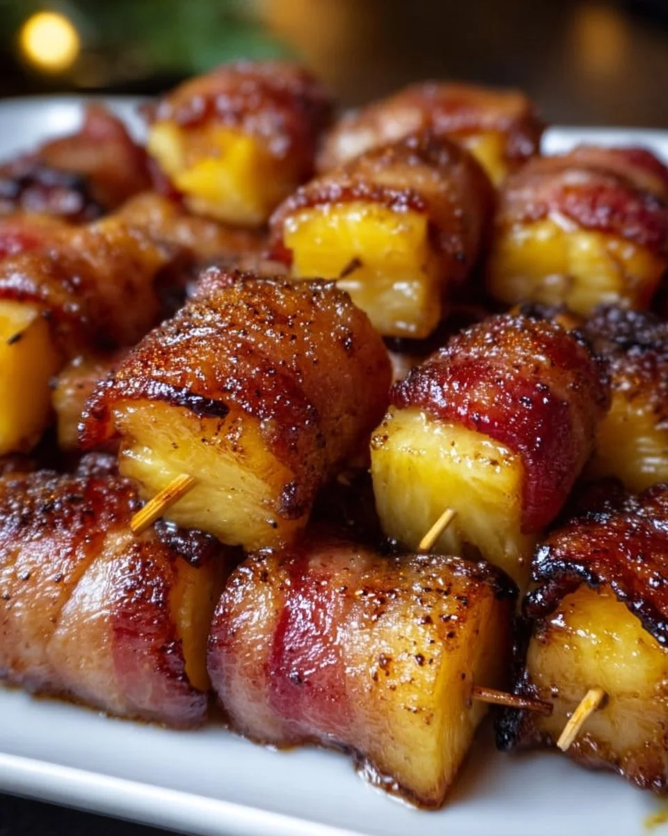 Bacon-Wrapped Pineapple Bites