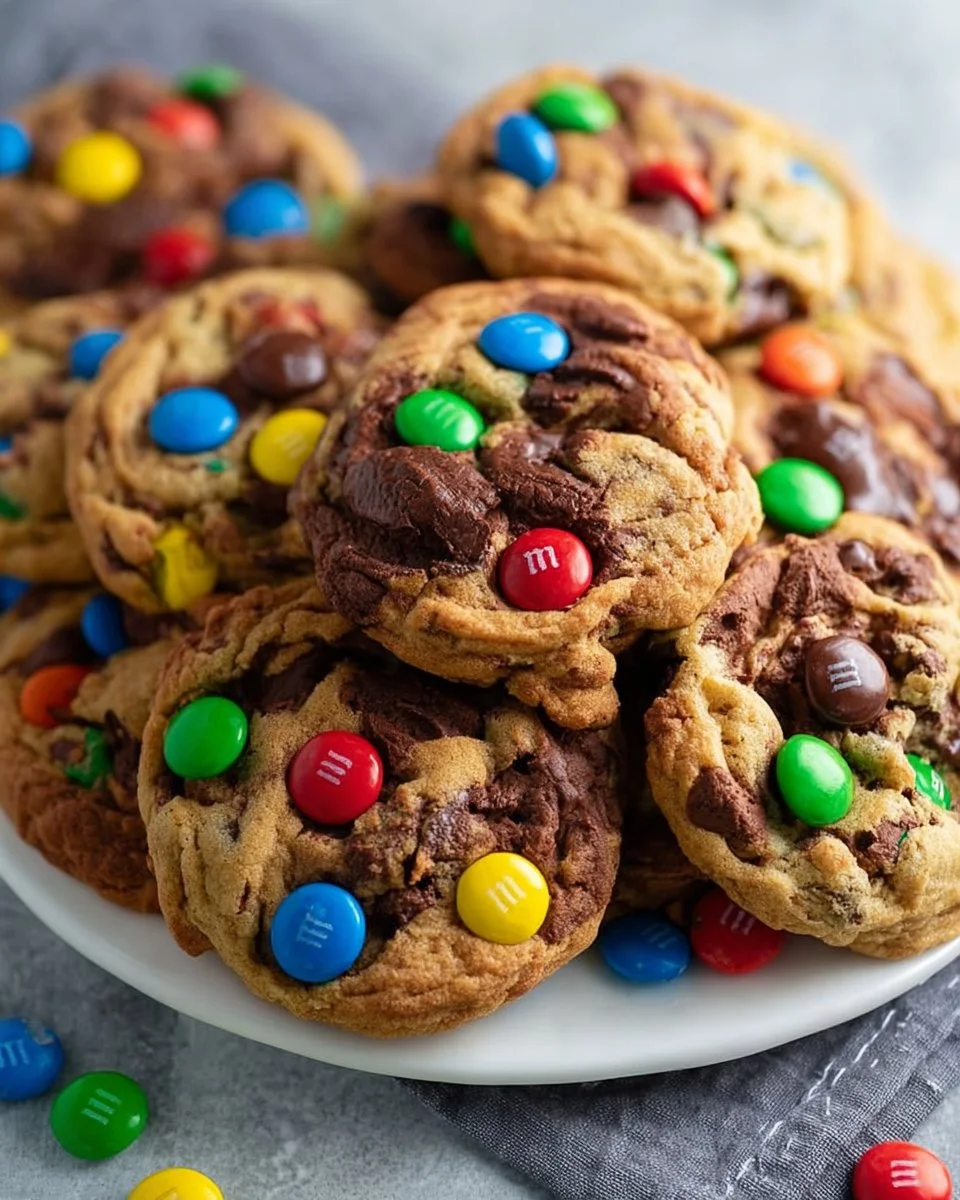 Chocolate Chocolate Chip M&M Cookies Recipe | Recipe in 2026 | Chocolate Chip M&M Cookies, Chocolate Chip, Almond Meal Cookies