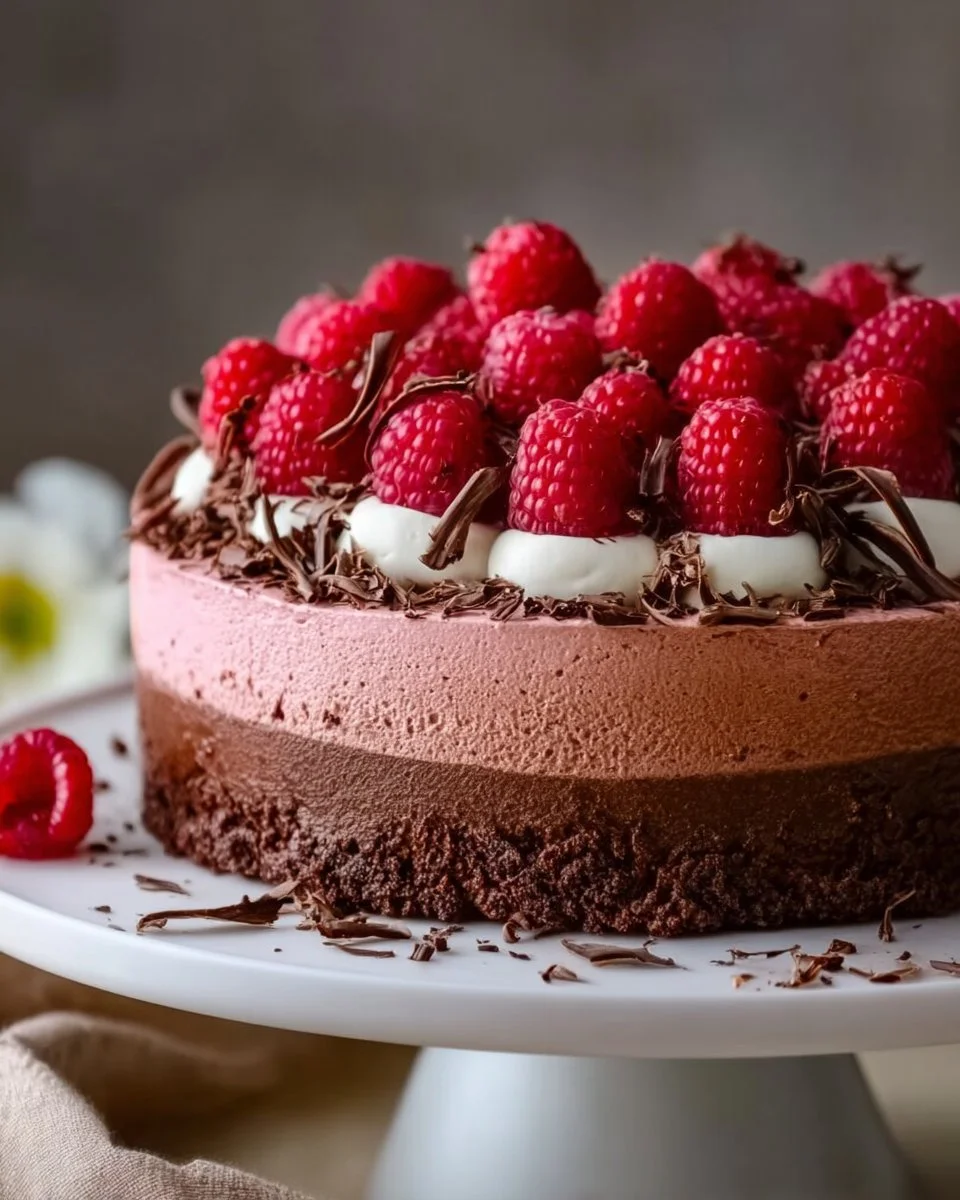 Chocolate Raspberry Mousse Cake