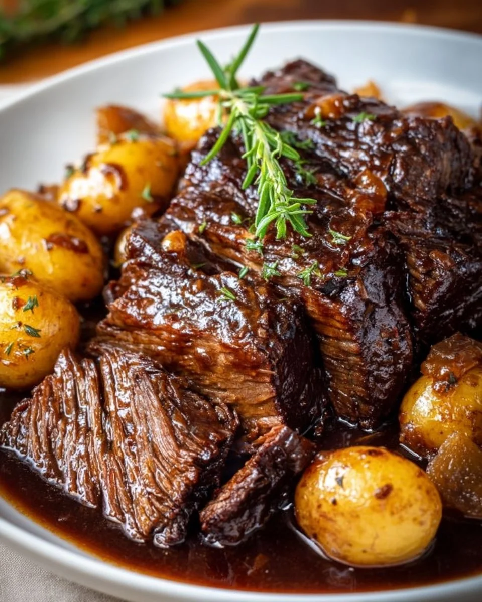 Crockpot Honey Balsamic Beef Chuck Roast