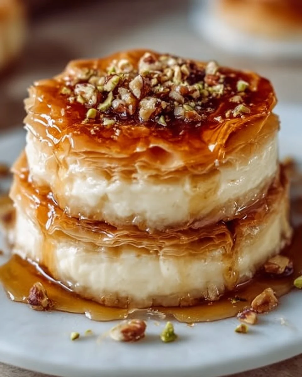 Decadent Honey-Drizzled Baklava Cheesecake Phyllo Cookies