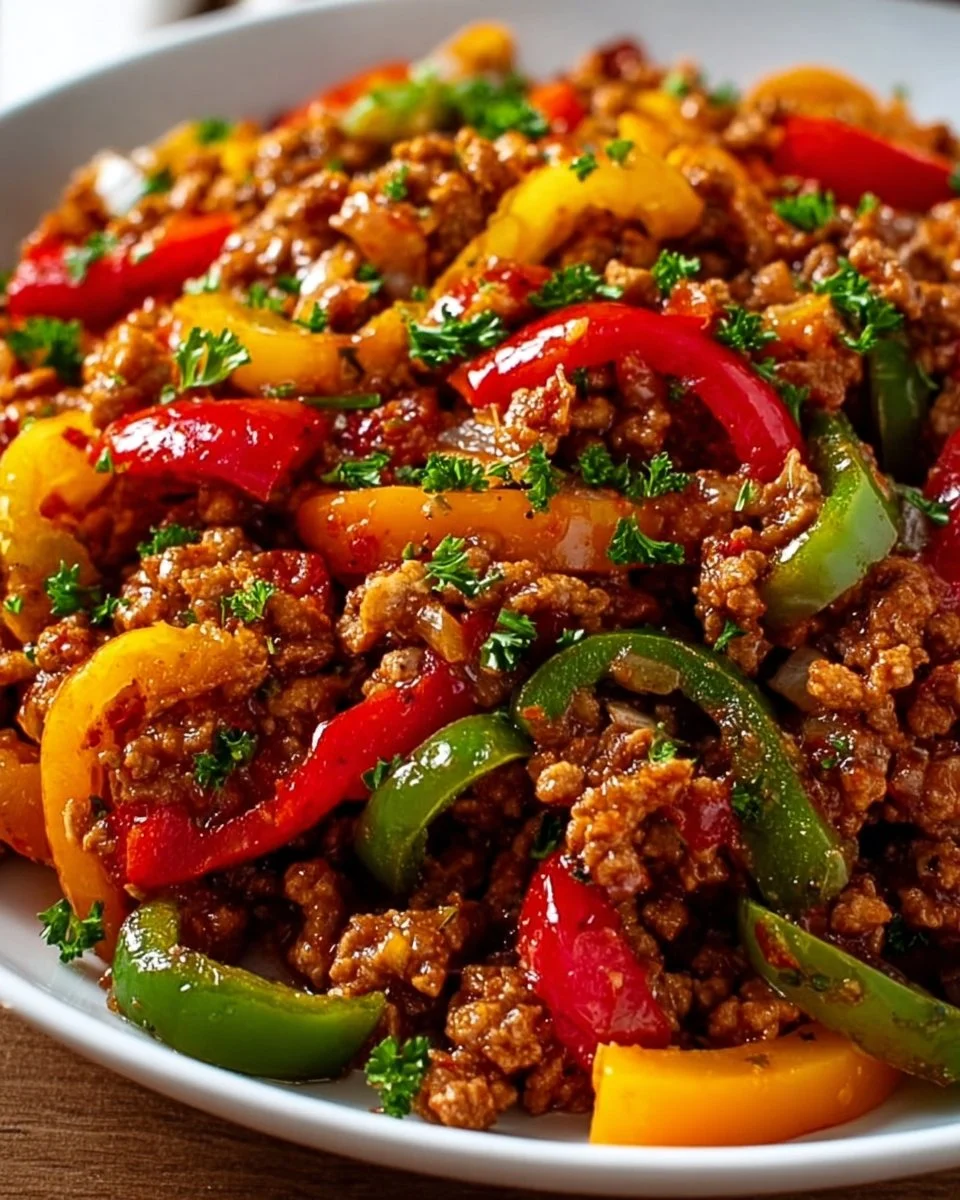 Ground Turkey and Peppers